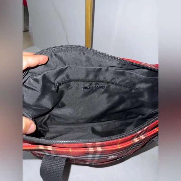 Burberry Red and Black Plaid Tote - Picture 5 of 11